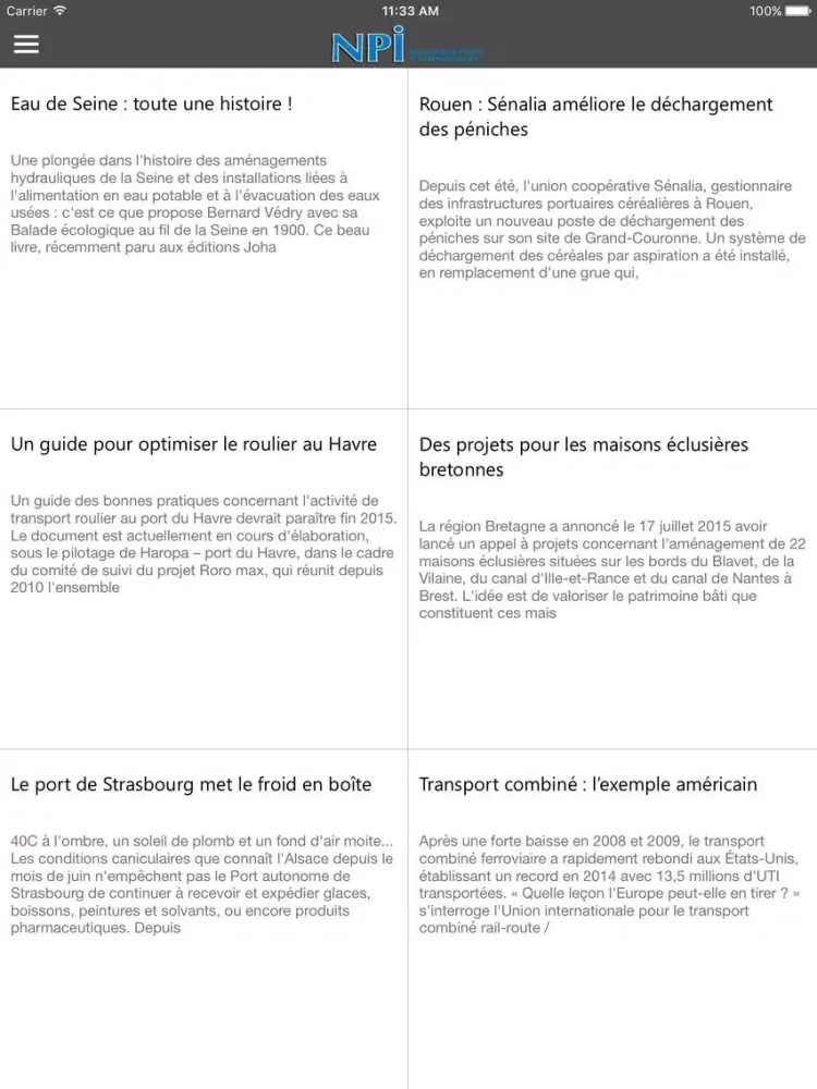 Скриншоты NPI magazine iPad 